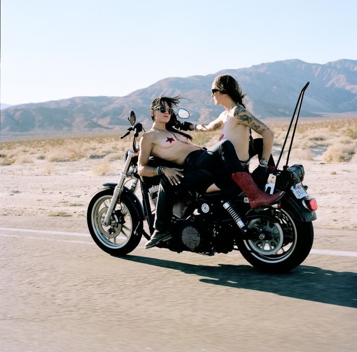 Girls on a motorcycle in Basra