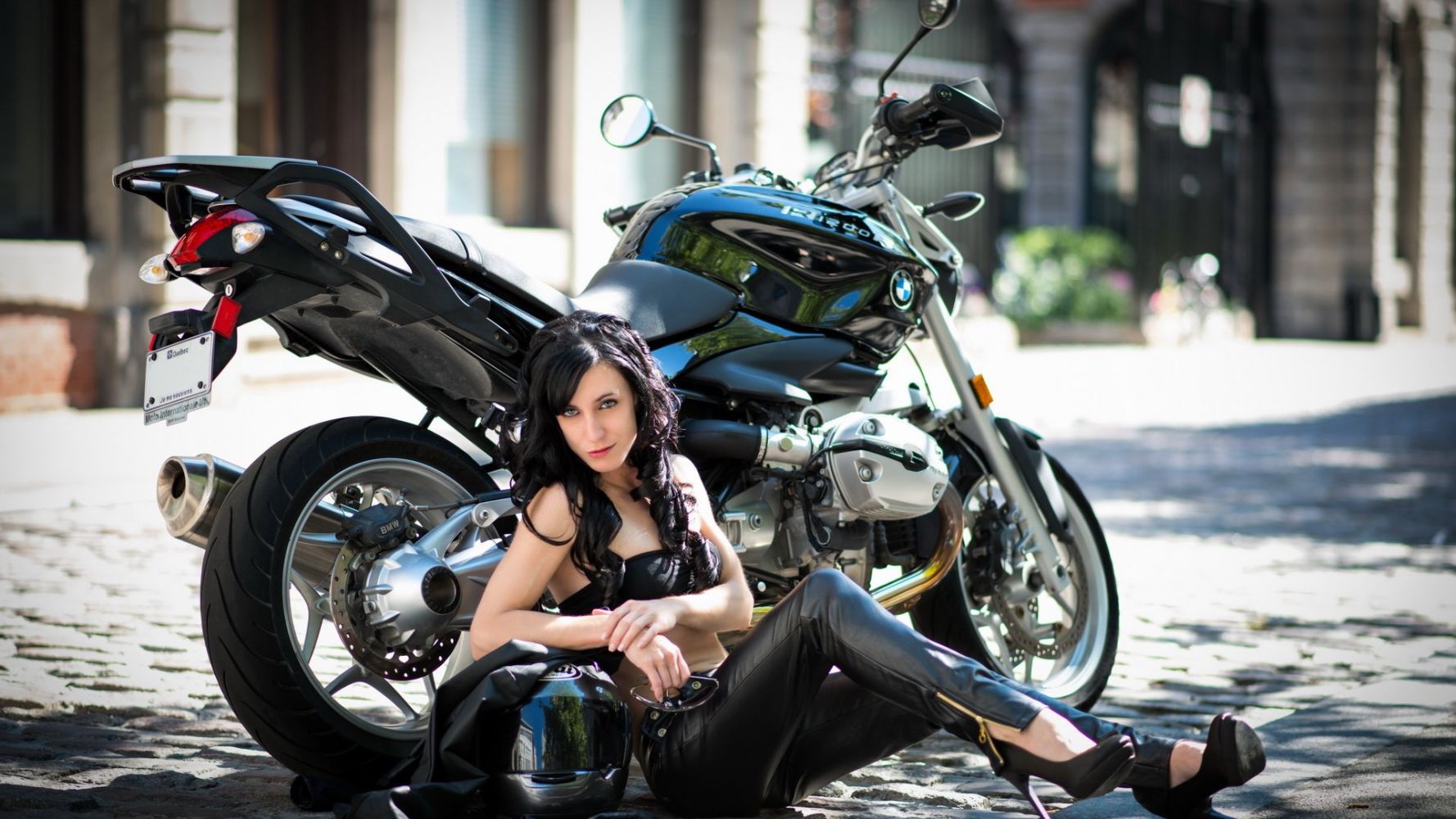 European women on bikes in Basra